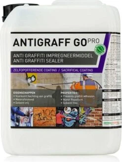 AntiGraff Go Pro 2.5 Liter Anti Graffiti Coating, Duurzaam En Maakt Het Makkelijk Graffiti Te Verwijderen