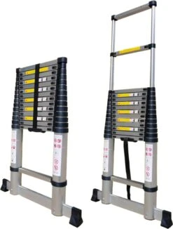 Truskore® Telescopische Ladder 4.4 Meter - Incl. Draagtas - Aluminium - Telescoop Ladder - Stevig & Vertrouwd