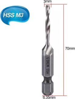 Merkloos 6-delig Boortap Set - Bit Boor Tap En Verzinken Set Gemaakt Van HSS - Gereedschap Boormachine M3-M10 - Schroefdraad Snijden - Combi Boortap - Gaten Boren - Incl. Klein Opbergdoosje -WerkPro Verkoopwinkel 908x1200 13