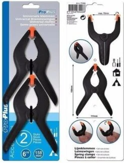 PROPLUS 4x Kunststof Lijmklemmen / Marktklemmen - 16 Cm - Veerklemmen / Marktklem -WerkPro Verkoopwinkel 915x1200 3