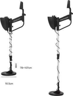 ODISUS Metaal Detector Voor Goud, Munten, Sierraden, ... - Metaaldetector Voor Kinderen & Volwassenen - 20 Cm Detectie Diepte - 78 Tot 103 Cm Lang - Inclusief Koptelefoon & Schep & 2x Batterijen & Pintpointer -WerkPro Verkoopwinkel 915x1200 4