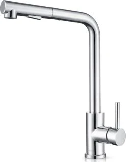 LOMAZOO Keukenkraan Met Uittrekbare Uitloop Chroom - Zeus