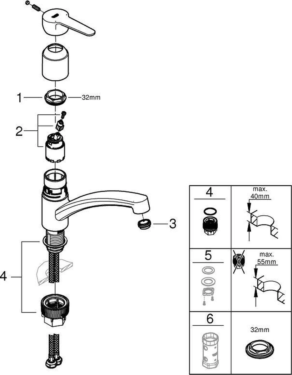GROHE QuickFix StartEco Keukenmengkraan - Medium Draaibare Uitloop - Chroom - 31685000 11 GROHE QuickFix StartEco Keukenmengkraan - Medium Draaibare Uitloop - Chroom - 31685000 - Afbeelding 9