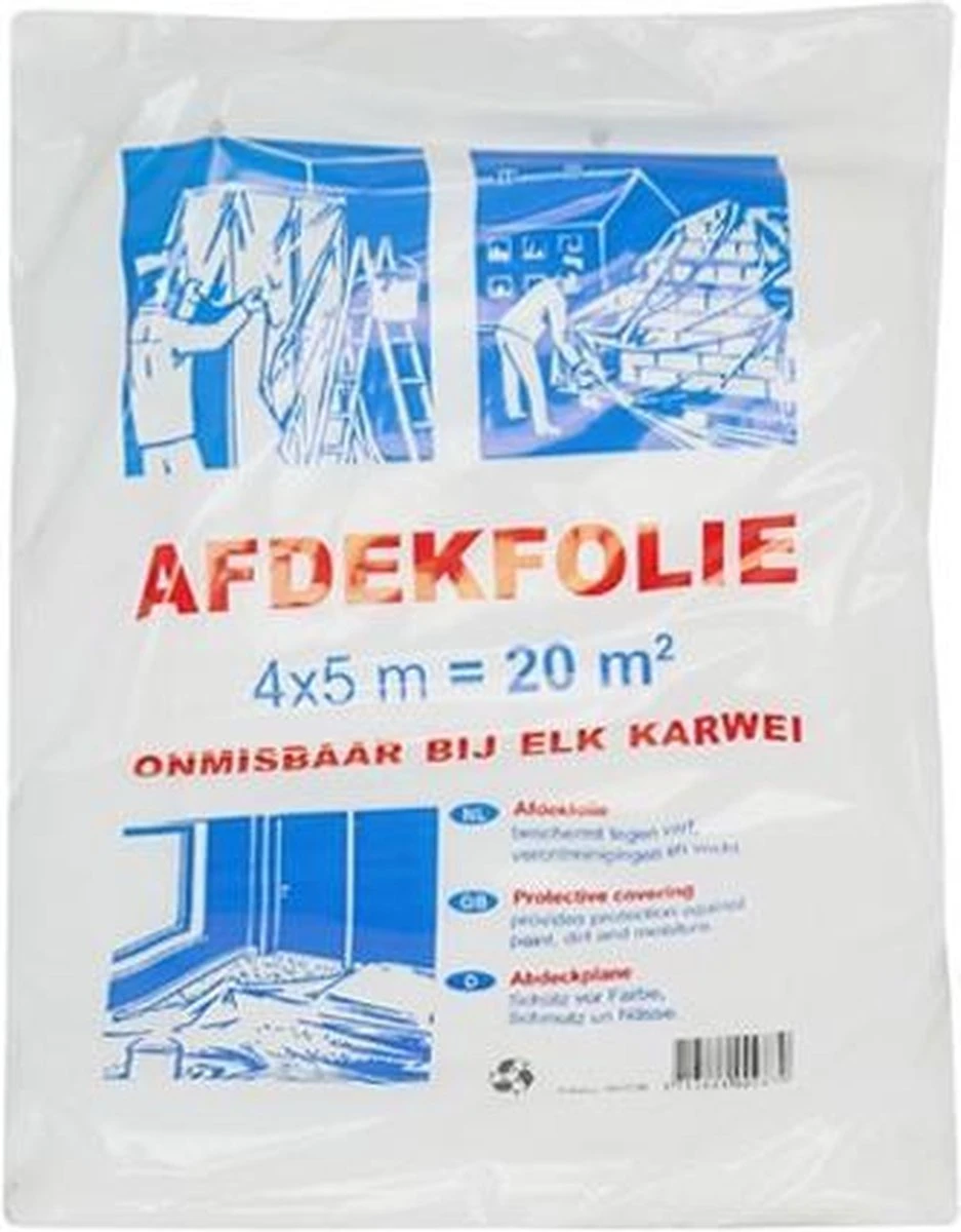Afdekfolie / Bouwfolie 4 X 5 Meter 5 Afdekfolie / Bouwfolie 4 X 5 Meter - Afbeelding 3