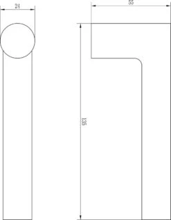 Impresso London Deurklink Zwart – Deurbeslag - Binnendeur – Deurkruk Met Schild – Blind – Langwerpig Deurschild – 230 X 40 X 9 Mm -WerkPro Verkoopwinkel 939x1200