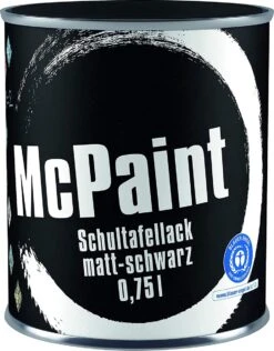 McPaint Schoolbord Krijtverf - Zwart - Krijtbordverf - 0,75 Liter - Schoolbord Verf