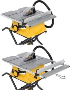 Powerplus POWX07598 Zaagtafel - Tafelzaagmachine Met Onderstel - 2000W - 250mm Zaagblad- Incl. 24 Tanden Cirkelzaag Blad Voor Hout, Parallelgeleider, Aansluiting Voor Stofzuiger - Stevig En Gebruiksvriendelijk -WerkPro Verkoopwinkel 941x1200