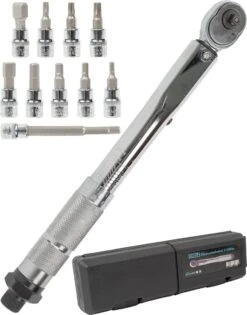 IMLI Momentsleutel Set 1/4 Inch | 2 - 24 Nm| Inbus En Torx Doppen | 11-delig Fietsgereedschap