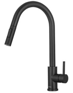 LOMAZOO Keukenkraan Met Uittrekbare Uitloop Zwart - Keukenkraan Zwart [TURAIS]