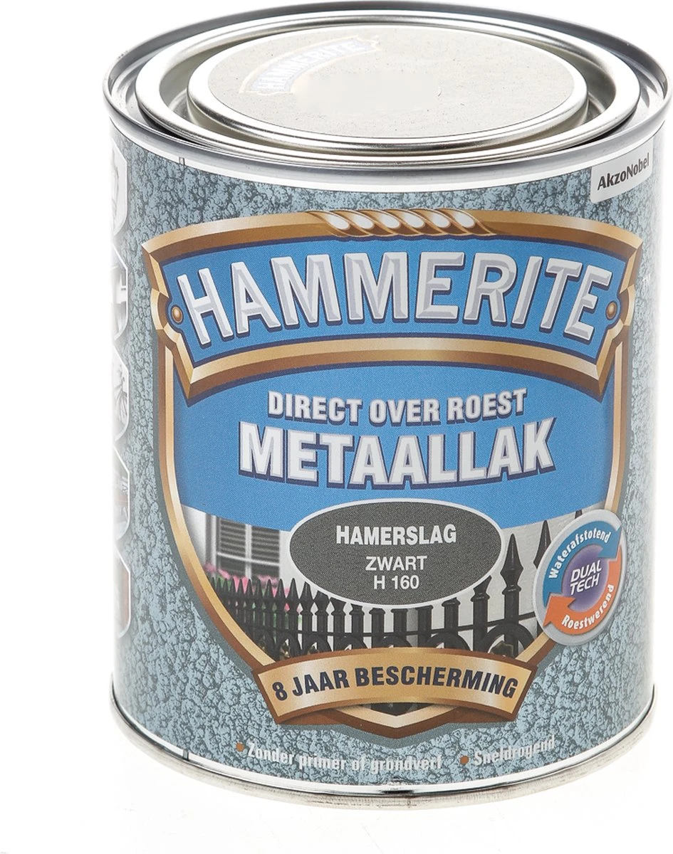 Hammerite Hamerslag Metaallak - Zwart - 750 Ml 10 Hammerite Hamerslag Metaallak - Zwart - 750 Ml - Afbeelding 8