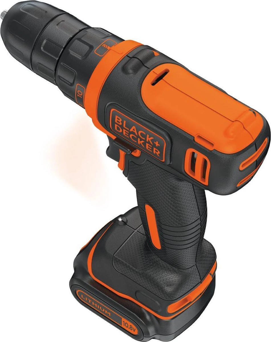 Black & Decker BLACK+DECKER BDCDD12-QW Accuboormachine – 10.8V – Met Schroeffunctie - Inclusief Accu En Lader 4 Black & Decker BLACK+DECKER BDCDD12-QW Accuboormachine – 10.8V – Met Schroeffunctie - Inclusief Accu En Lader - Afbeelding 2