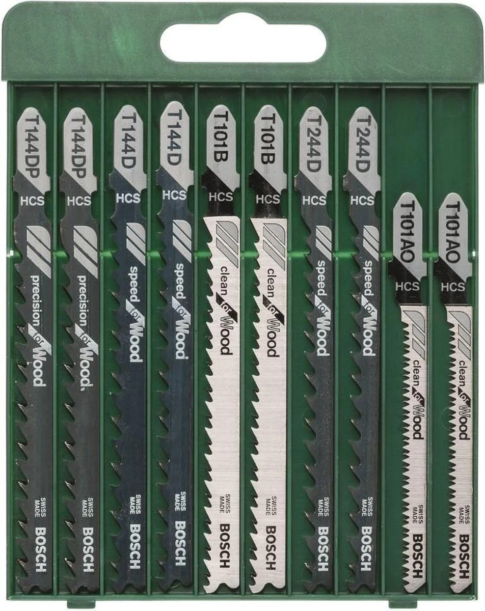 Bosch Decoupeerzaagbladen - 10-delige Set - Voor Zagen In Hout 3 Bosch Decoupeerzaagbladen - 10-delige Set - Voor Zagen In Hout