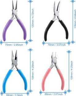 MMOBIEL 4x Sieraden Tangen Set Voor Sieraden Maken / Repareren / DIY Tools -WerkPro Verkoopwinkel 954x1200 2