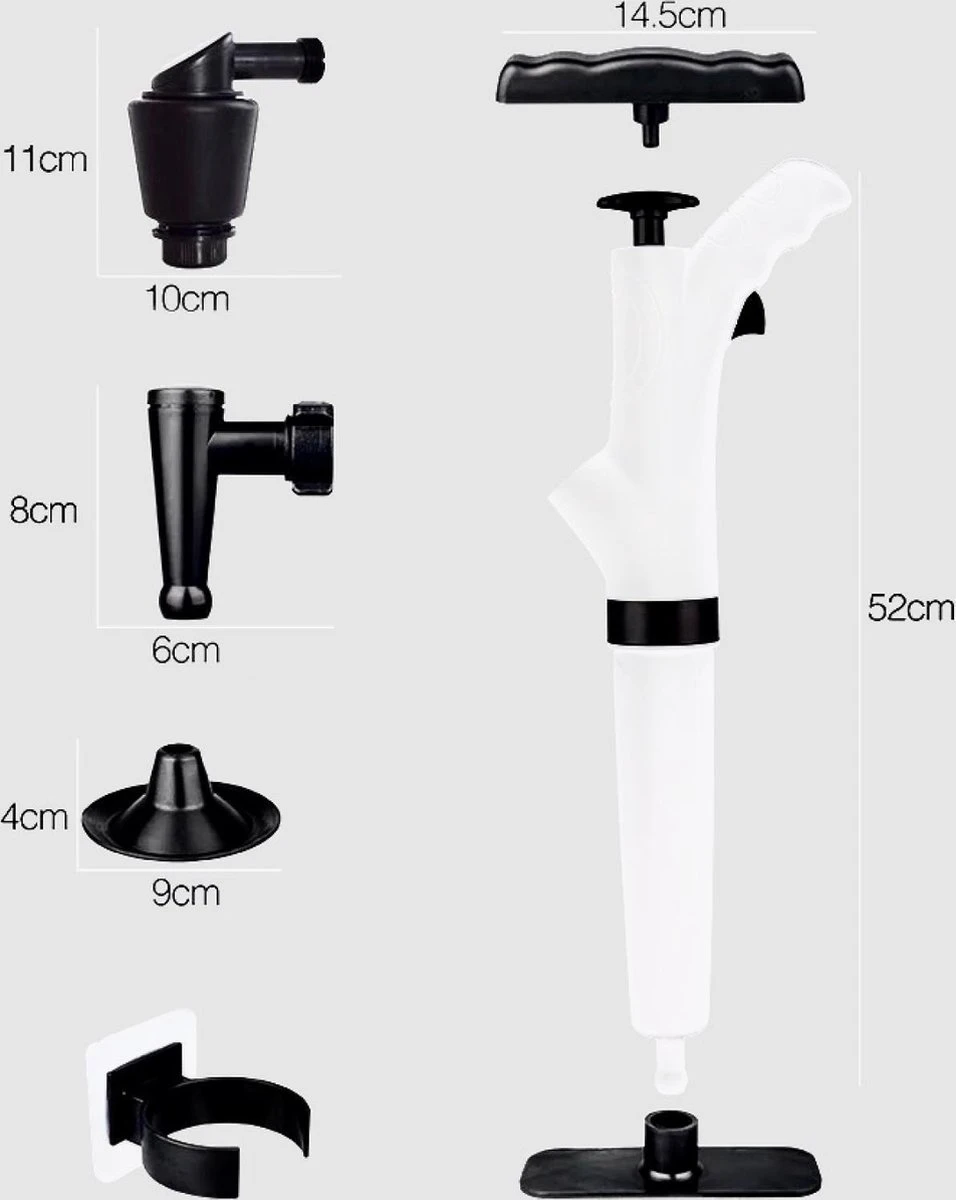 Vivion Gootsteenontstopper - Ontstoppingspistool - Ontstopper Toilet - Wc Ontstopper - Leiding Ontstopper - Toilet Ontstopper - Plopper - Wasbak Ontstopper - Hogedruk Ontstopper - Afvoer Ontstopper 4 Vivion Gootsteenontstopper - Ontstoppingspistool - Ontstopper Toilet - Wc Ontstopper - Leiding Ontstopper - Toilet Ontstopper - Plopper - Wasbak Ontstopper - Hogedruk Ontstopper - Afvoer Ontstopper - Afbeelding 2