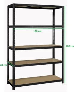 ERRO Metalen Opbergrek/Stellingkast Met 5 Legborden - 875kg Draagkracht - (HxBxD) 180x120x40cm - 175kg Per Plank -WerkPro Verkoopwinkel 956x1200 8