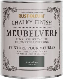 Rust-Oleum Zwart Chalky Finish Meubelverf - Avonddiner 750ml -WerkPro Verkoopwinkel 957x1200 5