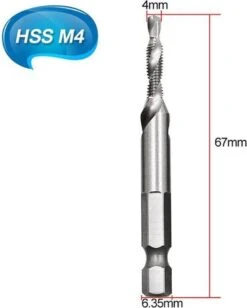 Merkloos 6-delig Boortap Set - Bit Boor Tap En Verzinken Set Gemaakt Van HSS - Gereedschap Boormachine M3-M10 - Schroefdraad Snijden - Combi Boortap - Gaten Boren - Incl. Klein Opbergdoosje -WerkPro Verkoopwinkel 962x1200 1