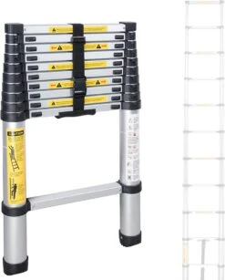 Merkloos B.I.T. - Telescopische Ladder 3.20 Meter - Home - Met Softgrip - Met Stabilisatievoet -WerkPro Verkoopwinkel 966x1200 5