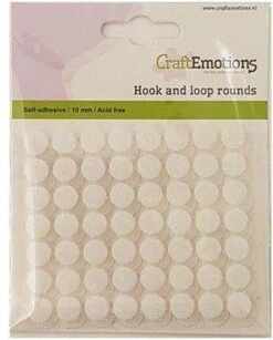 CraftEmotions Zelfklevende Klittenband Rondjes 10mm