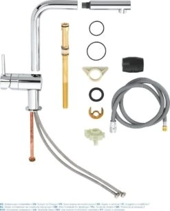 GROHE Minta Keukenkraan - Uittrekbare Handdouche - Draaibare L Uitloop - Chroom -WerkPro Verkoopwinkel 967x1200 4