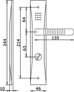 Tokyo - Deurklink Set Op Schild - WC / Badkamer 63mm - Mat Zwart - Met Terugslagveer -WerkPro Verkoopwinkel 971x1200 2