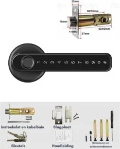 Premium Slim Deurslot – Deurslot Met Vingerafdruk - Elektrisch Deurslot – Slimme Deurklink – Deurklink Vingerafdruk - Deurslot Met Code - Smartlock -WerkPro Verkoopwinkel 971x1200 7
