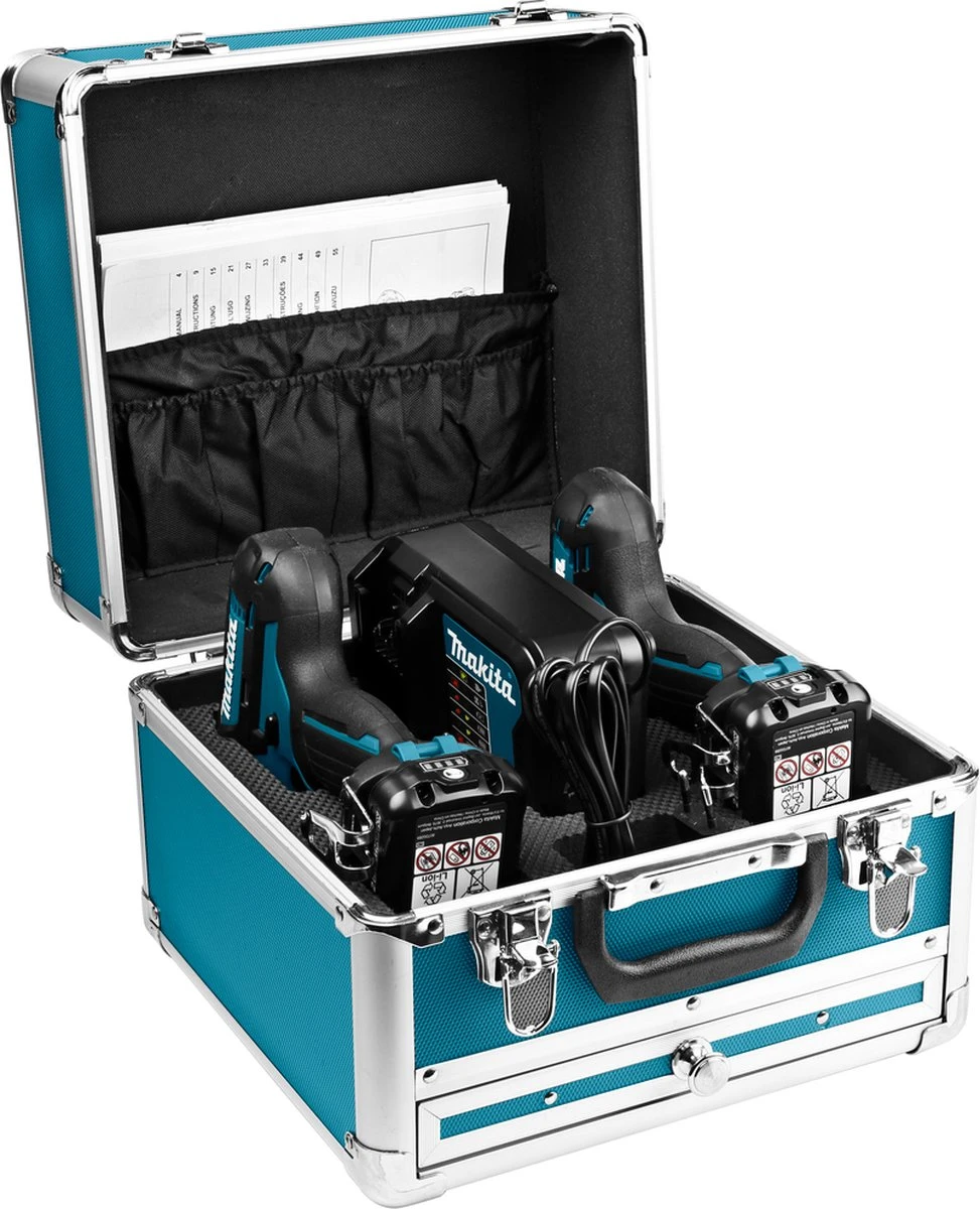 Makita CLX224SAX1 12V Combiset - DF333D Schroefboormachine & TD110D Slagschroevendraaier - 2 X 2,0 Ah Accu's - Inclusief Opbergkoffer 7 Makita CLX224SAX1 12V Combiset - DF333D Schroefboormachine & TD110D Slagschroevendraaier - 2 X 2,0 Ah Accu's - Inclusief Opbergkoffer - Afbeelding 5