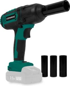VONROC Accu Slagmoersleutel 20V – 4 Standen: 100/200/300/400Nm - Incl. 4 Moerdoppen – Geschikt Voor Het Verwisselen Van Wielbouten En -moeren - Excl. Accu En Snellader