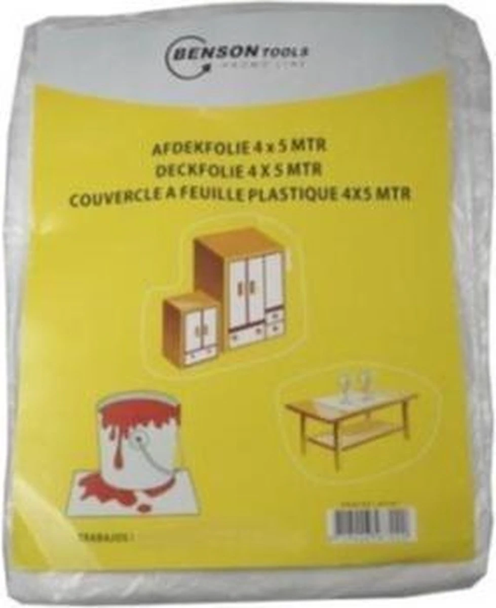 Benson Afdekfolie 5 X 4 Meter - Dikte 7 Mu 9 Benson Afdekfolie 5 X 4 Meter - Dikte 7 Mu - Afbeelding 7