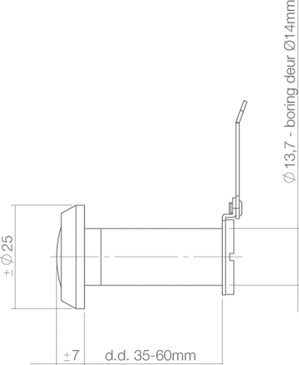 Intersteel Deurspion 180° Kijkhoek Chroom 5 Intersteel Deurspion 180° Kijkhoek Chroom - Afbeelding 3