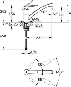 GROHE BauEco Keukenkraan - Lage Uitloop - Chroom - 31680000 -WerkPro Verkoopwinkel 983x1200 1