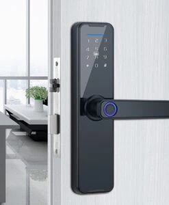 Merkloos Flient Smart Doorlock - Slimme Deurslot - Deurklink Met Vingerafdruk - Met APP & WiFi - BlueTooth - Kantoor Slot - Zwart - Anti Inbraak - TT LockApp -WerkPro Verkoopwinkel 987x1200 6