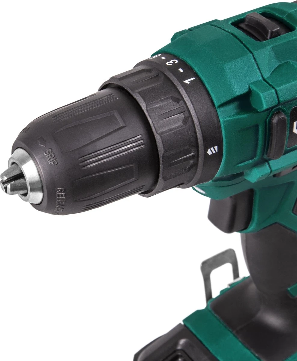 VONROC Accuboormachine – VPower 20V – Complete Set Met 2x 2.0Ah Accu, Sneloplader, Bits & Opbergtas 6 VONROC Accuboormachine – VPower 20V – Complete Set Met 2x 2.0Ah Accu, Sneloplader, Bits & Opbergtas - Afbeelding 4