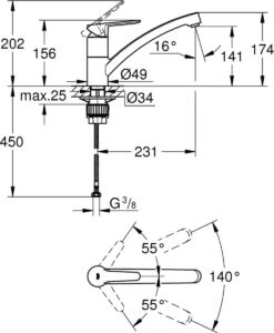 GROHE QuickFix StartEco Keukenmengkraan - Medium Draaibare Uitloop - Chroom - 31685000 16 GROHE QuickFix StartEco Keukenmengkraan - Medium Draaibare Uitloop - Chroom - 31685000 -WerkPro Verkoopwinkel 988x1200 6
