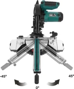 VONROC PRO Afkortzaag - Kapzaag - Verstekzaag – 2200W - Ø255mm – Zaagt Hout, Kunststof En Metaal – Instelbare Snelheid – Zaagcapaciteit 340mm –Verstelbare Tafelverbreders – Trekfunctie – Kantelbaar – Lengtestop - Incl. Zaagblad, Laser & LED -WerkPro Verkoopwinkel 997x1200 3