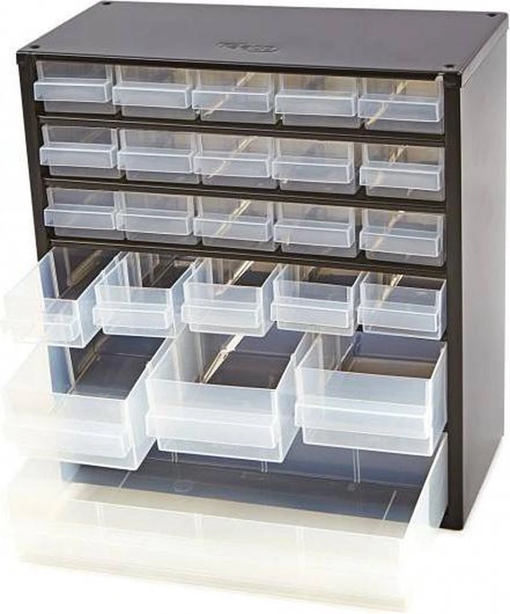 Raaco - Metalen Ladekast - 24 Lades – Incl. 10 Tussenschotten 6 Raaco - Metalen Ladekast - 24 Lades – Incl. 10 Tussenschotten - Afbeelding 4