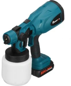 Merkloos MUSTOOL Verfspuit - Verfpistool - Verfspuiten - 1300W - 800ml - 1000ml/min - Met 3 Spuitkoppen - Voor Thuis Buiten Binnen - Voor Makita 18V Accu - Blauw Wit -WerkPro Verkoopwinkel 998x1200 13