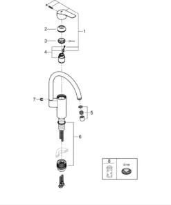 GROHE QuickFix Start Keukenmengkraan - Draaibare Uitloop - Chroom - 30469000 -WerkPro Verkoopwinkel 999x1200 2