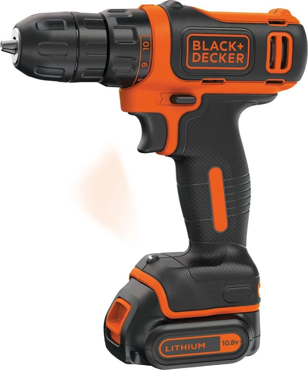 Black & Decker BLACK+DECKER BDCDD12-QW Accuboormachine – 10.8V – Met Schroeffunctie - Inclusief Accu En Lader 3 Black & Decker BLACK+DECKER BDCDD12-QW Accuboormachine – 10.8V – Met Schroeffunctie - Inclusief Accu En Lader
